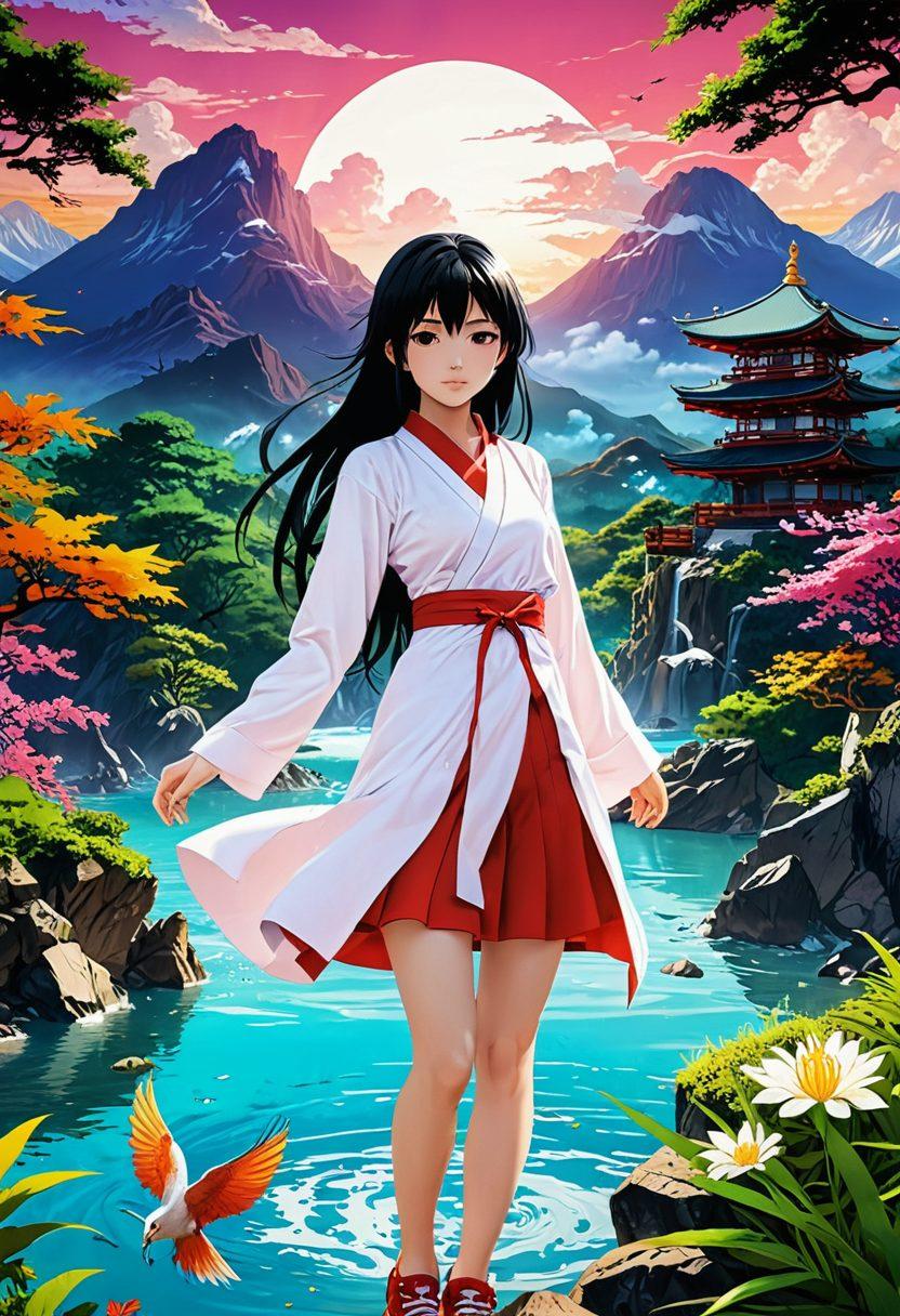 A captivating collage of vivid hentai anime and manga scenes, showcasing lush landscapes and dynamic characters with intricate details. Include an array of emotions depicted in the character's expressions, embodying the allure of the genre. Utilize bold colors and fluid lines to enhance the enchanting atmosphere, while incorporating subtle elements of Asian culture in the background. Bright and fantastical elements intermingled with a dreamlike ambiance give a magical feel. vibrant colors. dynamic composition. 3D illustration.